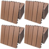 Wpc Fliesen 1m²-6m² Terrassenfliesen Set Holzfliesen 30x30cm Balkon Pool Garten 44x Klassik terrakotta Wpc Fliesen 1m²-6m² Terrassenfliesen Set Holzfliesen 30x30cm Balkon Pool Garten 44x Klassik terrakotta von Deuba