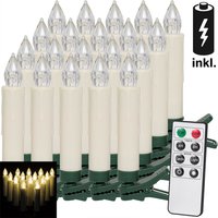 Weihnachtsbaumkerze inkl Fernbedienung und Batterien 20er Set 10,5x1,5cm warmweiß Weihnachtsbaumkerze inkl Fernbedienung und Batterien 20er Set 10,5x1,5cm warmweiß von Casaria