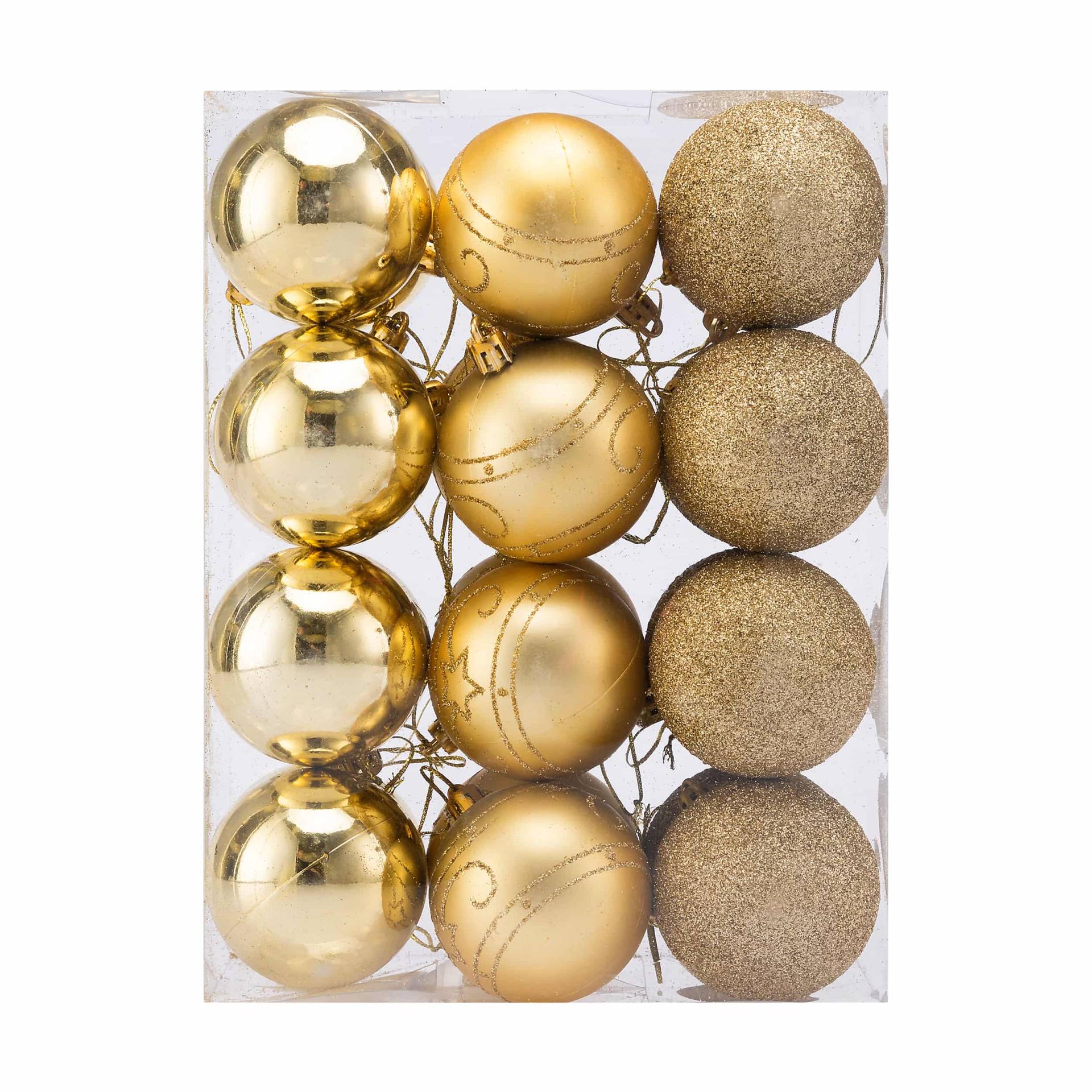Weihnachtsbaumkugeln Gold 24-tlg. von Casaria®