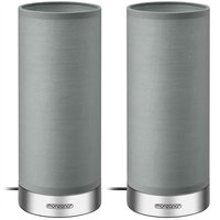 monzana Dimmbare Tischleuchte Jasmin 2er Set grau von Casaria