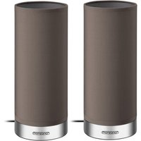 monzana Dimmbare Tischleuchte Jasmin 2er Set taupe von Casaria