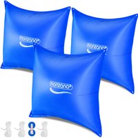 monzana Poolkissen 3er-Set Blau 120x120cm -20°C von Casaria