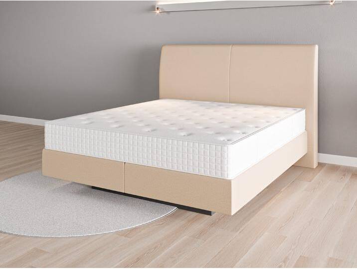 Boxspringbett 180x200 Nr. 2 - Beige/Braun (Beige) - Softwolle von Casarista