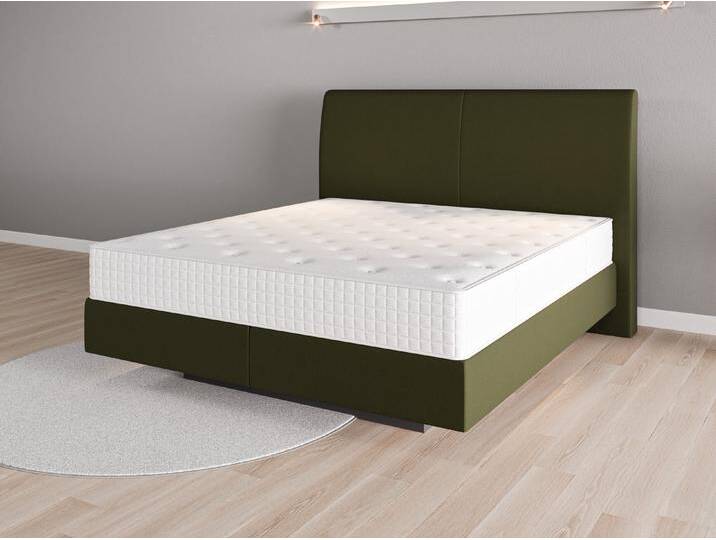 Boxspringbett 180x200 Nr. 2 - Grün (Waldgrün) - Feiner Mikrofaserstoff von Casarista