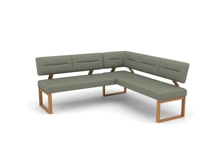 Eckbank 387 - Grün (Mintgrün) - Leder Selene von Casarista