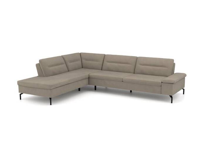 Ecksofa 353 - Beige/Braun (Braunbeige) - Feiner Mikrofaserstoff von Casarista