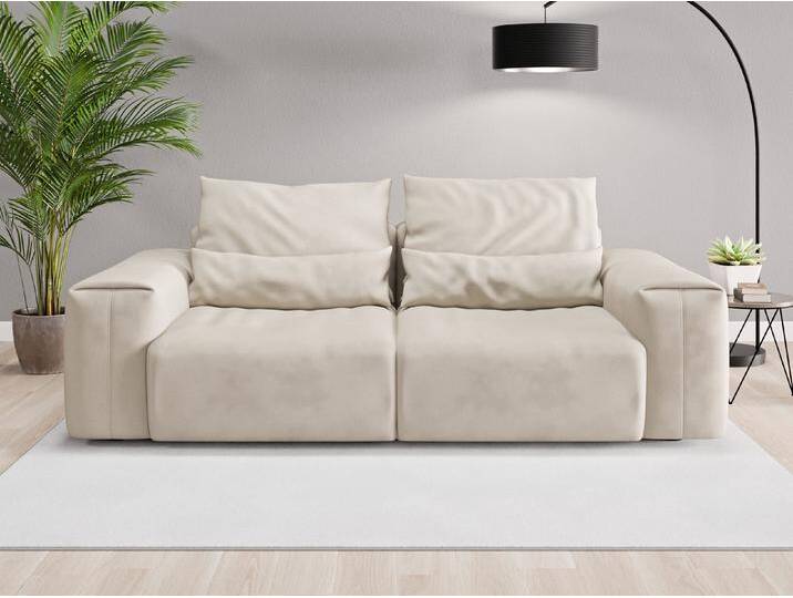 Einzelsofa Denver - Beige/Braun (Beige) - Vintage Velours von Casarista