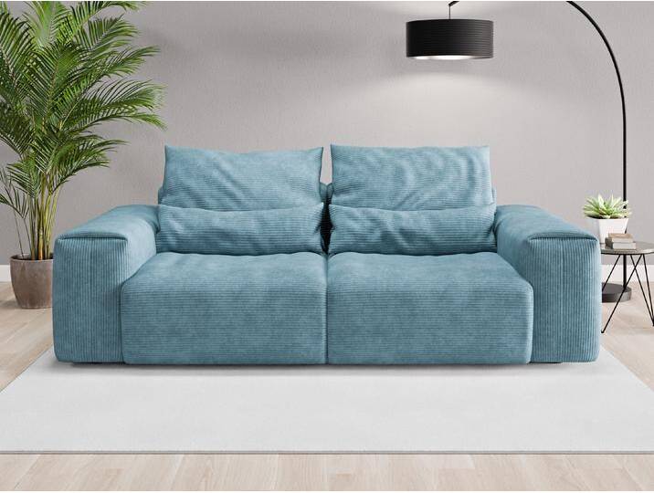Einzelsofa Denver - Blau (Fernblau) - Cordstoff von Casarista