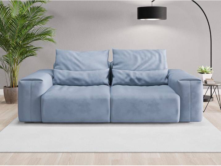 Einzelsofa Denver - Blau (Jeansblau) - Vintage Velours von Casarista