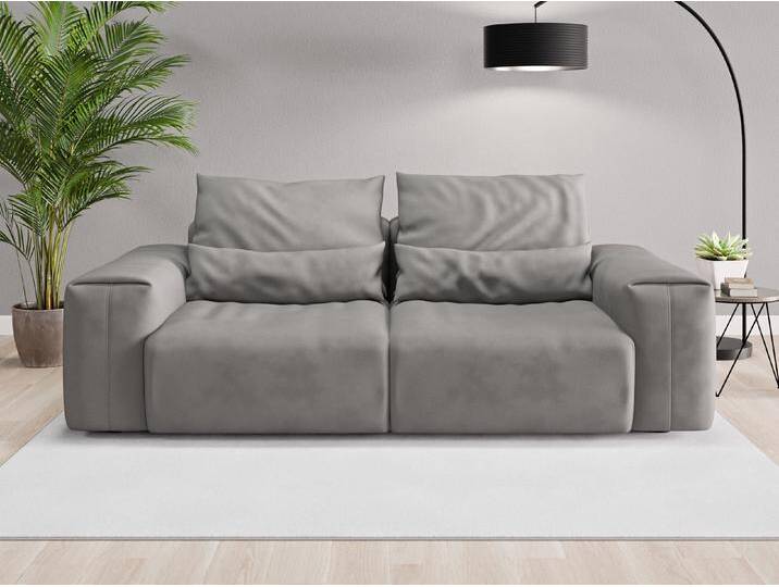 Einzelsofa Denver - Grau (Stahlgrau) - Vintage Velours von Casarista