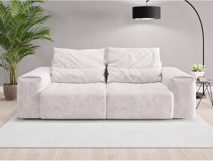 Einzelsofa Denver - Weiß (Cremeweiß) - Cordstoff von Casarista