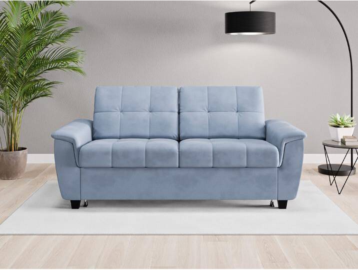 Einzelsofa Nairobi - Blau (Jeansblau) - Vintage Velours von Casarista