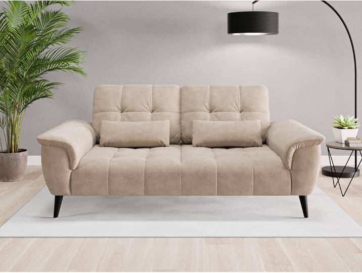 Einzelsofa Tokio - Beige/Braun (Braungrau) - Geprägter Mikrofaserstoff von Casarista