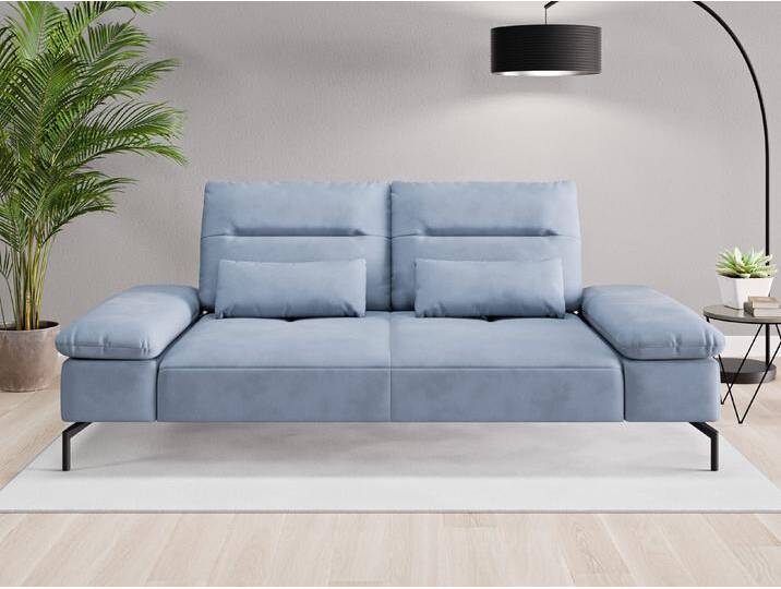 Einzelsofa Tokio - Blau (Jeansblau) - Vintage Velours von Casarista