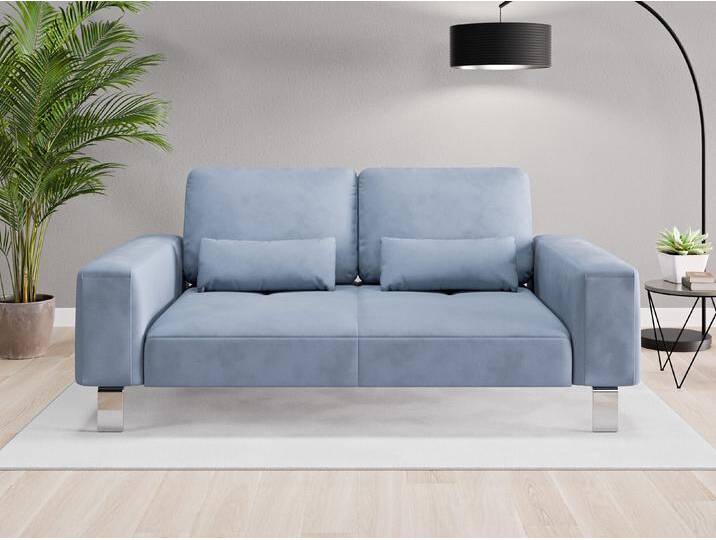 Einzelsofa Tokio - Blau (Jeansblau) - Vintage Velours von Casarista