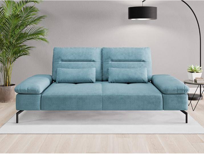 Einzelsofa Tokio - Blau (Perlenzian) - Grober Mikrofaserstoff von Casarista