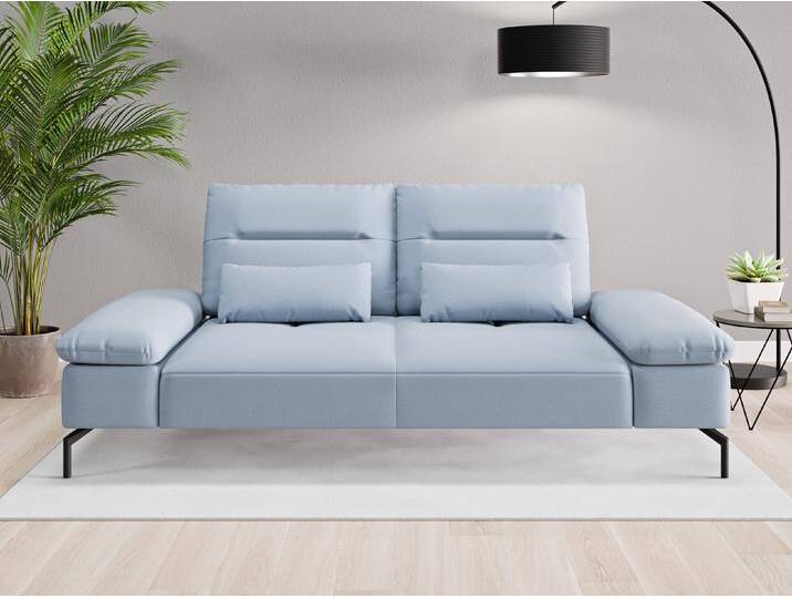Einzelsofa Tokio - Blau (Taubenblau) - Feiner Mikrofaserstoff von Casarista