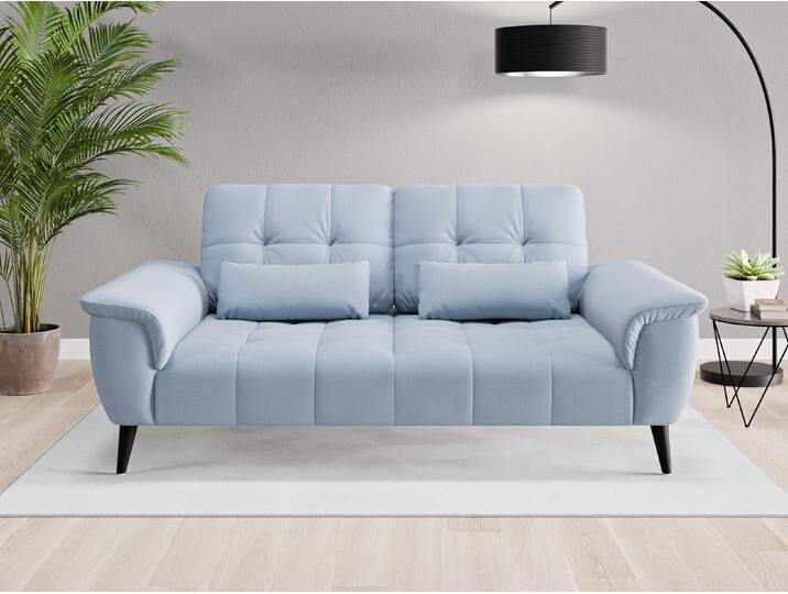 Einzelsofa Tokio - Blau (Taubenblau) - Feiner Mikrofaserstoff von Casarista