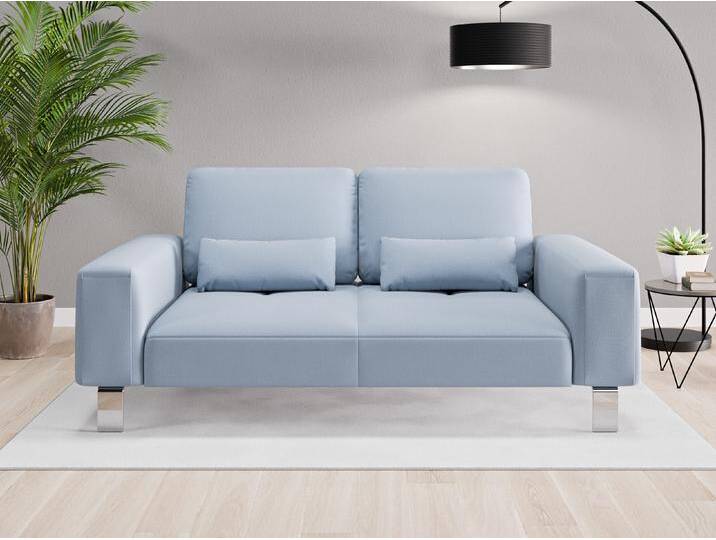 Einzelsofa Tokio - Blau (Taubenblau) - Feiner Mikrofaserstoff von Casarista