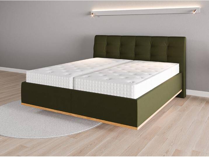 Lattenrost-Bett 180x200 Nr. 1 - Grün (Waldgrün) - Feiner Mikrofaserstoff von Casarista