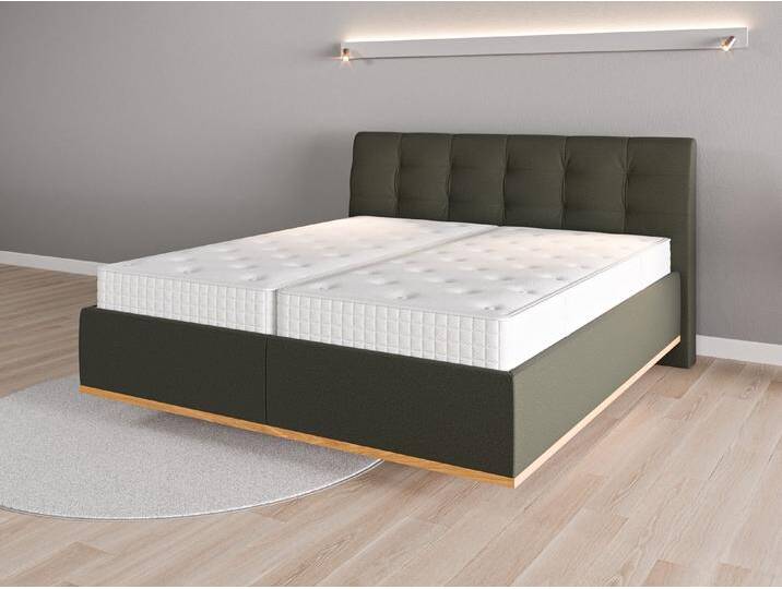 Lattenrost-Bett 180x200 Nr. 1 - Grün (Waldgrün) - Softwolle von Casarista