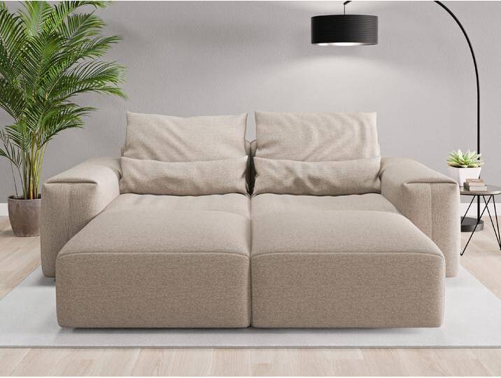 Loveseat Denver - Beige/Braun (Beigegrau) - Feiner Strukturstoff von Casarista