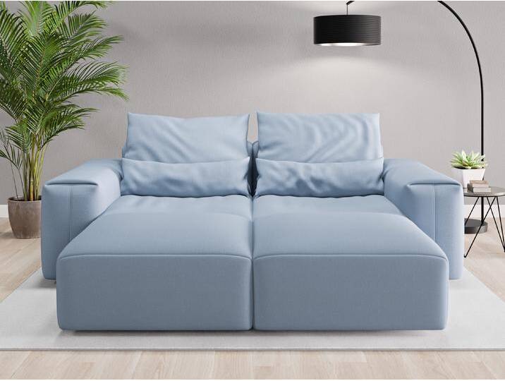 Loveseat Denver - Blau (Taubenblau) - Feiner Mikrofaserstoff von Casarista