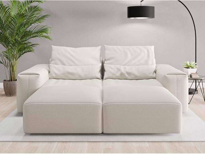 Loveseat Denver - Grau (Graubeige) - Feiner Mikrofaserstoff von Casarista