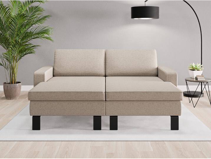 Loveseat Rio - Beige/Braun (Beigegrau) - Feiner Strukturstoff von Casarista