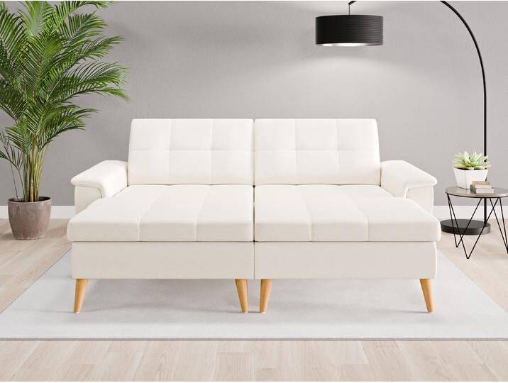 Loveseat Rio - Beige/Braun (Cremeweiß) - Feiner Strukturstoff von Casarista