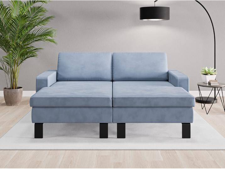Loveseat Rio - Blau (Jeansblau) - Vintage Velours von Casarista