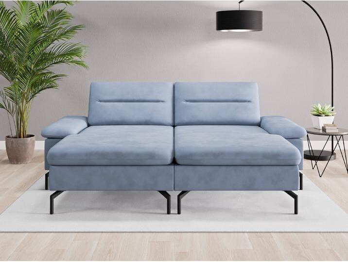 Loveseat Rio - Blau (Jeansblau) - Vintage Velours von Casarista