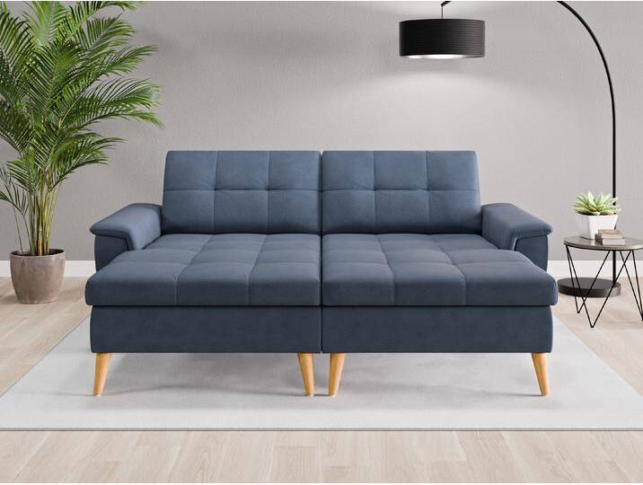 Loveseat Rio - Blau (Saphirblau) - Geprägter Mikrofaserstoff von Casarista