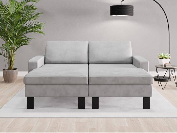 Loveseat Rio - Grau (Achatgrau) - Vintage Velours von Casarista