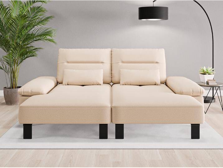 Loveseat Tokio - Beige/Braun (Beige) - Softwolle von Casarista