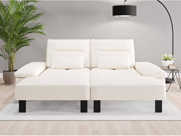 Loveseat Tokio - Beige/Braun (Cremeweiß) - Feiner Strukturstoff von Casarista