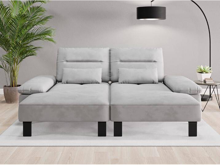 Loveseat Tokio - Grau (Achatgrau) - Vintage Velours von Casarista