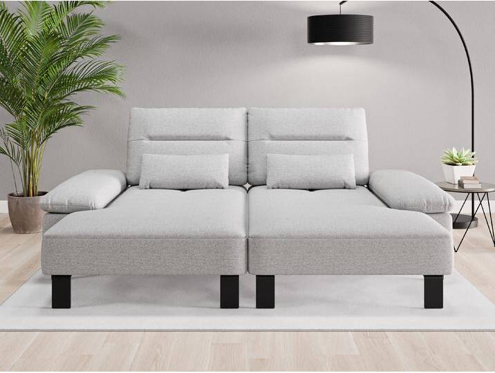 Loveseat Tokio - Grau (Lichtgrau) - Feiner Strukturstoff von Casarista