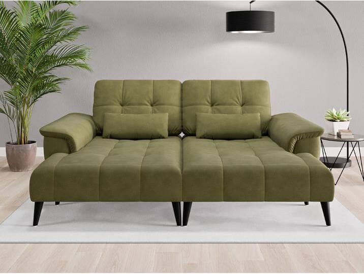 Loveseat Tokio - Grün (Farngrün) - Geprägter Mikrofaserstoff von Casarista
