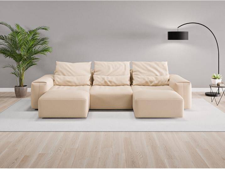 Wohnlandschaft Denver Nr. 2 - Beige/Braun (Beige) - Softwolle von Casarista