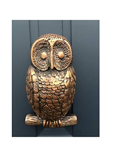 Eule Tür Klopfer 2 Größen & 3 Farbe Variationen - Kupfer, Owl von Casas Door Furniture