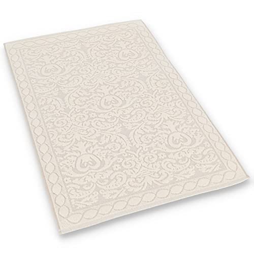 Casatessile Badematte Schwamm Baumwolle Rebecca Lang, Mittel oder Duschmatte - BEIGE, 60x90 cm. von Casatessile