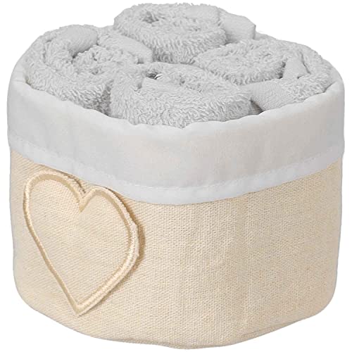 Casatessile Badezimmer wascht mit Stoffkorb Set 4 STK. Susanna Waschlappen 30x30, Kleine Gesichtstücher und Bidet - Grigio Scuro Casatessile Badezimmer wascht mit Stoffkorb Set 4 STK. Susanna Waschlappen 30x30, Kleine Gesichtstücher und Bidet - Grigio Scuro von Casatessile