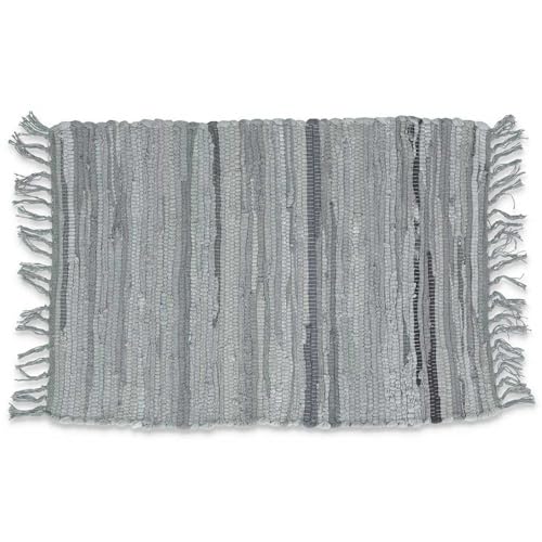 Casatessile Mehrzweck-Teppichmatte mit Fransen PEZZOTTO Badezimmer, Küche, Schlafzimmer: Teppichboden - Grigio, 120 cm. von Casatessile