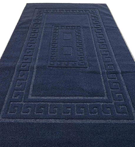 Casatessile Matte und Sponge Bad mit Anti-Rutsch-Netz Torino - BLU Notte, 60x180 cm. von Casatessile