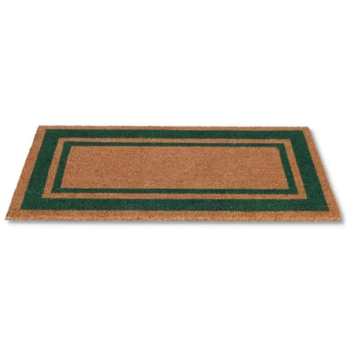 Casatessile SUPER 50X100 cm - Kokos-Fußmatte | Design-Teppich für Außen | Doppeltes Farbiges Feld | Stabil & Zeitbeständig | 100% Kokos, Verde Casatessile SUPER 50X100 cm - Kokos-Fußmatte | Design-Teppich für Außen | Doppeltes Farbiges Feld | Stabil & Zeitbeständig | 100% Kokos, Verde von Casatessile