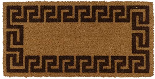 Casatessile rutschfeste Fußmatte in natürlicher Kokosnuss IMPERATORE GRECA - Marrone, 40x80 cm. von Casatessile