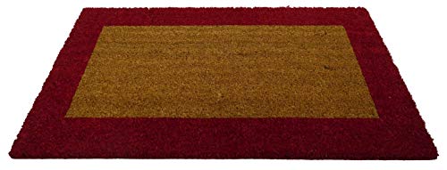 Rechteckige Fußmatte in Kokosnuss ECOCO Bordo - Rosso, 60x120 cm. von Casatessile