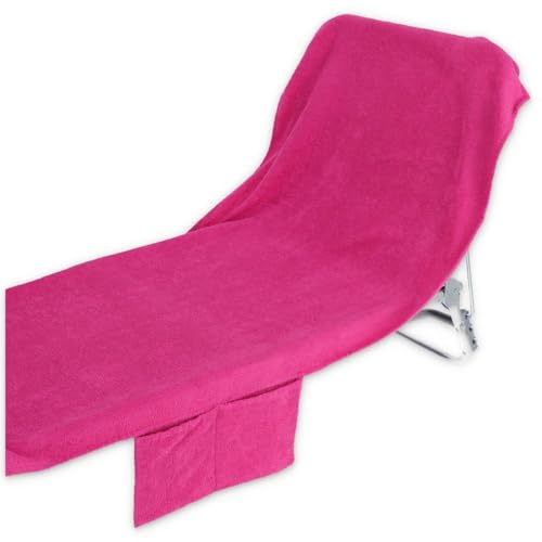 Strandtuch Liegestuhl Frottee COMODO Cotton 70x185 cm. mit Taschen Strandtuch mit Gummizug, Strandtuch aus Baumwolle, Kinderhandtuch mit Taschen - Fuxia Strandtuch Liegestuhl Frottee COMODO Cotton 70x185 cm. mit Taschen Strandtuch mit Gummizug, Strandtuch aus Baumwolle, Kinderhandtuch mit Taschen - Fuxia von Casatessile