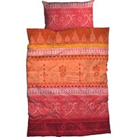 CASATEX Bettwäsche "Indi mit modernen Ornamenten, aus 100% Baumwolle, in Satin oder Biber Qualität, Bett- und Kopfkissenbezug mit Reißverschluss, pflegeleicht, Bettwäsche-Set STANDARD 100 by OEKO-TEX zertifiziert", (2 tlg.) von Casatex